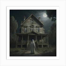 Ghost Haunting a House Art Print