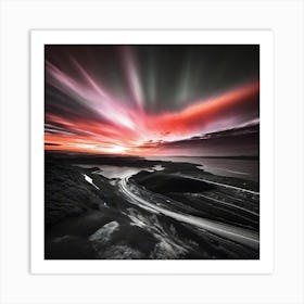 Sunset Over Iceland Art Print