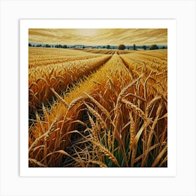 Golden Wheat Field Art Print