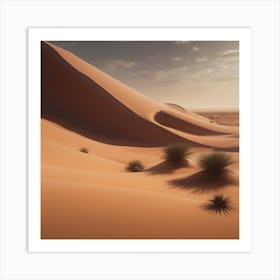 Sahara Countryside Peaceful Landscape Perfect Composition Beautiful Detailed Intricate Insanely De (7) Art Print