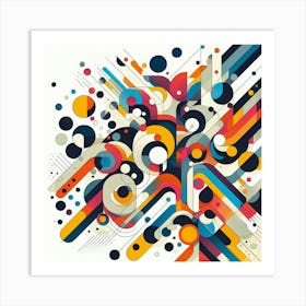 Abstract modernist colorful spots 1 Art Print