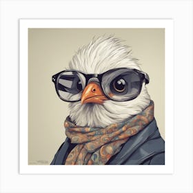 Eagle With Glasses Art Print