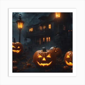 Halloween Pumpkins 4 Art Print