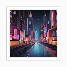 Futuristic Cityscape 21 Art Print