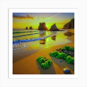 Sunset On The Beach 7 Art Print