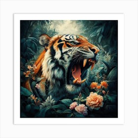 Tiger In The Jungle 1 Art Print