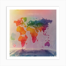 World Map 3 Art Print