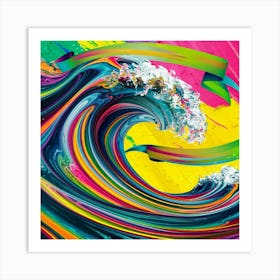Rainbow Wave 1 Art Print
