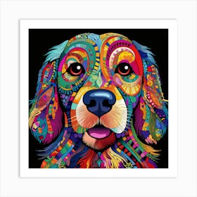 Psychedelic Dog 3 Art Print