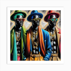 Three Black Men Art Print