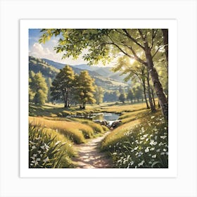 Path Through The Woods Art Print