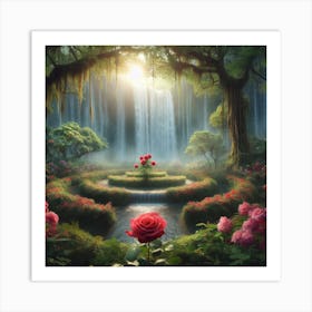 Red Loney Rose4 Art Print