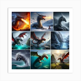 Dragons 1 Art Print