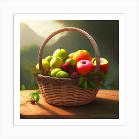 Basket Of Fruits Art Print