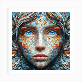 Mosaic Face Art Print