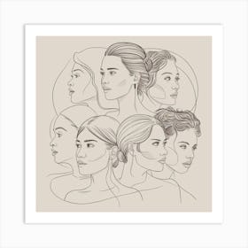 Portrait Of Women 6 Art Print