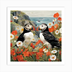 Bird In Nature Puffin 1 Art Print