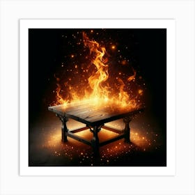 Fire Table Art Print