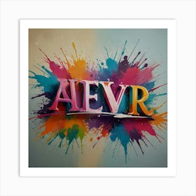 Aevr text art Art Print