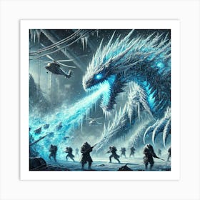 A Sci Fi Depiction Of Frostbite, The Celestial Ter Frost Breath Art Print