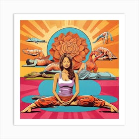 Woman In Yoga Pose Art Print