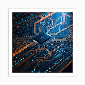 Computer Circuit Board 1 Art Print