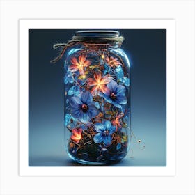 Jar Of Flowers Art Print