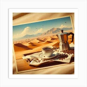 Coffee In The Desert 1 Art Print