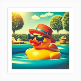 Rubber Duck In The Pool Art Print
