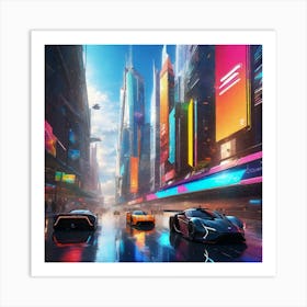 Futuristic City 89 Art Print