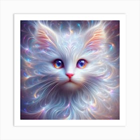 White Cat 6 Art Print