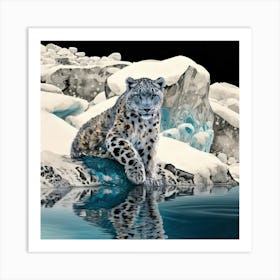 Snow Leopard Art Print