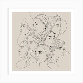 Portrait Of Women 5 Art Print