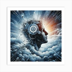 Man In The Clouds Art Print