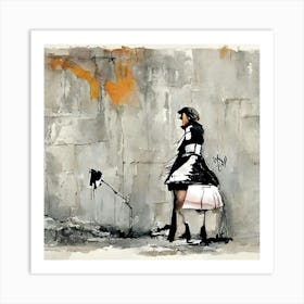 'The Girl With The Bird' Art Print