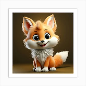 Cute Fox 111 Art Print