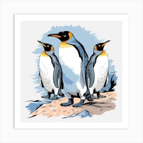 King Penguin Funny Baby Penguin Pesto Art Print