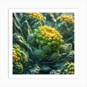 Close Up Of Cauliflower Plant Art Print