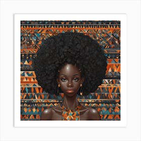 African Girl With Afro Art Print