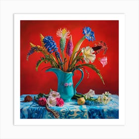 Maximalist Floral Still Life Art Print