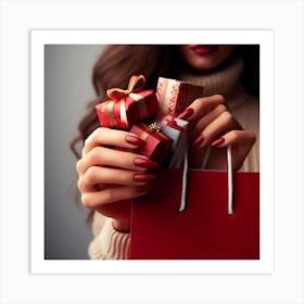 Christmas Gift Wrapping 1 Art Print