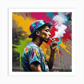 Man Smoking A Cigarette 3 Art Print