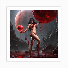 Blood Woman Art Print