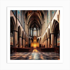 Interior Of A Cathedral Art Print