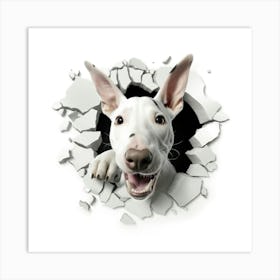 Dog Through A Hole 3 Art Print