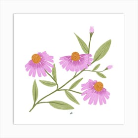 Pink Flowers 1 Art Print