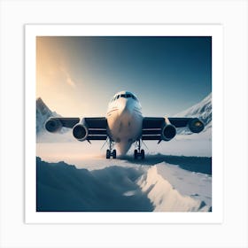 Airplane On Snow (76) Art Print