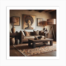 African Living Room Art Print