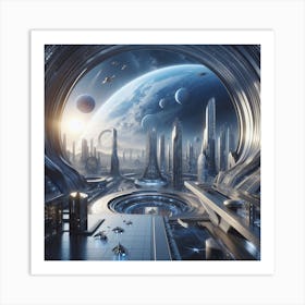 Futuristic City 151 Art Print