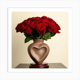 Heart Shaped Vase Art Print